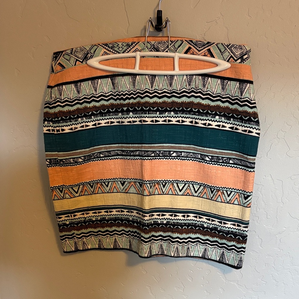 Promod Multicolor Tribal Pencil Skirt